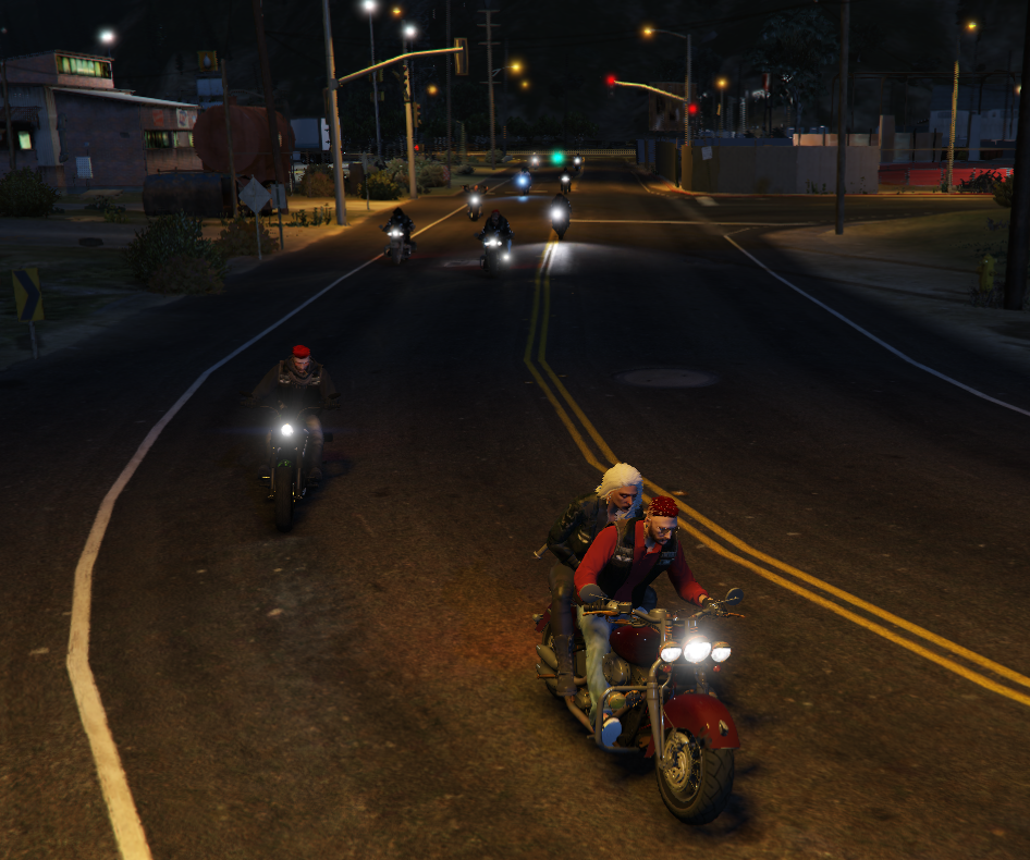Night Road MC motorosok az éjszakai városban